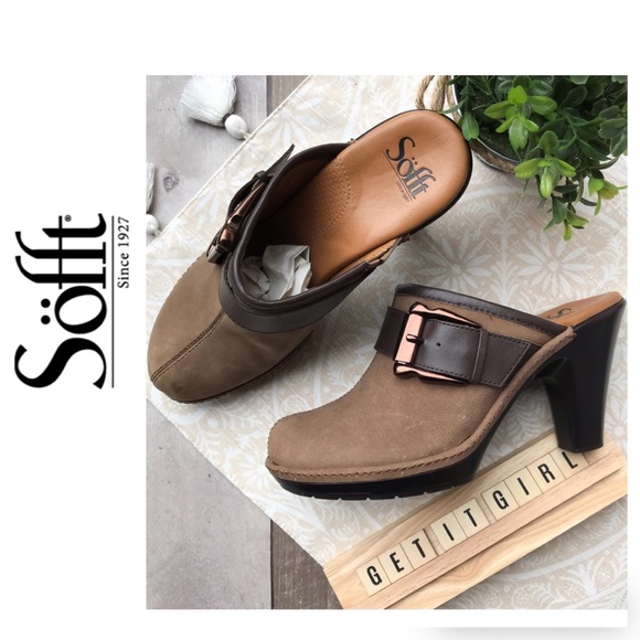 Sofft Shoes - Sofft tan brown buckle clogs SZ 7.5